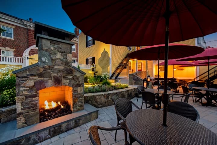 firepit at the inn by the bandstand