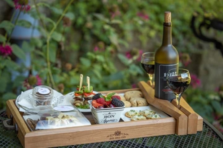 Jail Hill Inn- cheese and wine