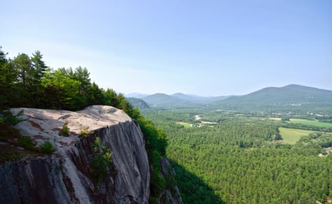 Cliff overlooking forest at White Mountains