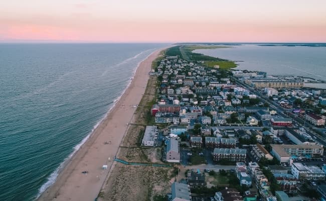Delaware beach at sunrise