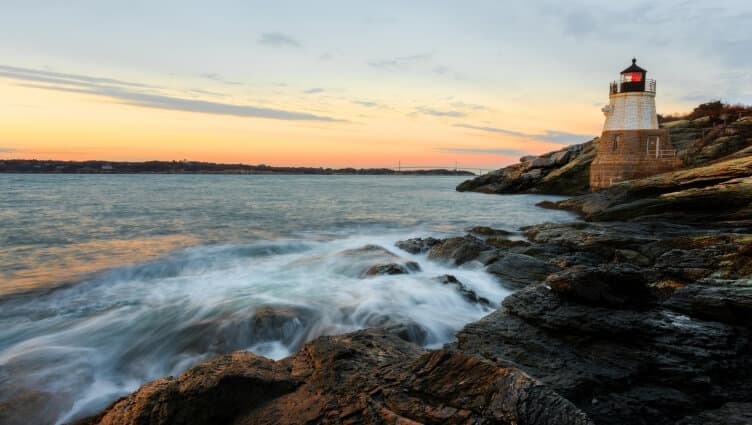 Lighthouse off the coast of Rhode Island