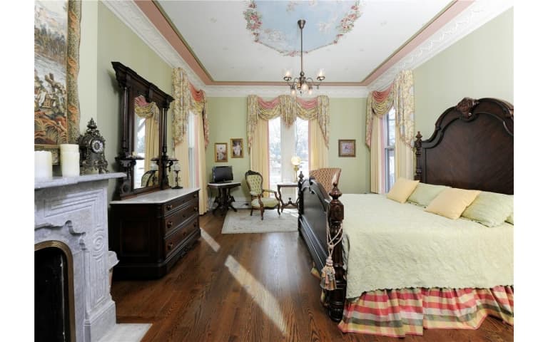 guest room with fireplace