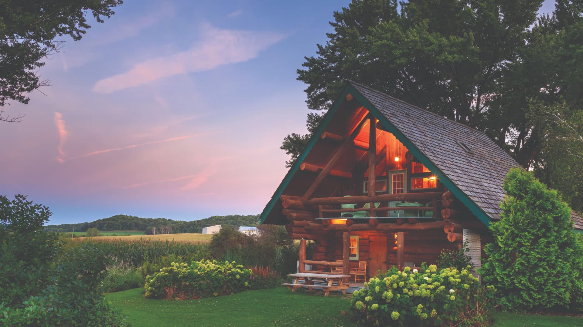 Justin Trails is a pet-friendly, countryside property in Sparta, Wisconsin.
