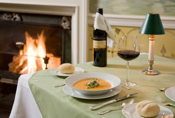 soup and wine