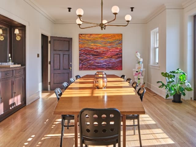 Dining Room with long table