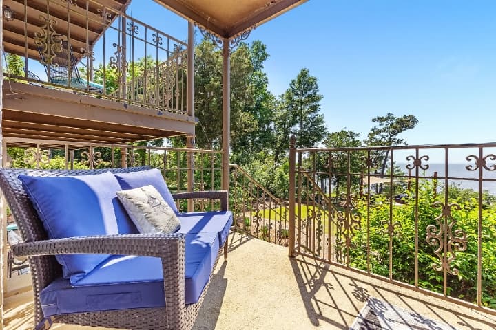 Porch at 1-BR Magnolia Suite at Jubilee Suites in Fairhope, AL
