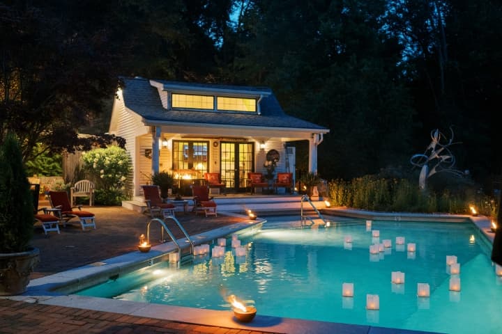 Pool Coutyard and Common Area Pool House