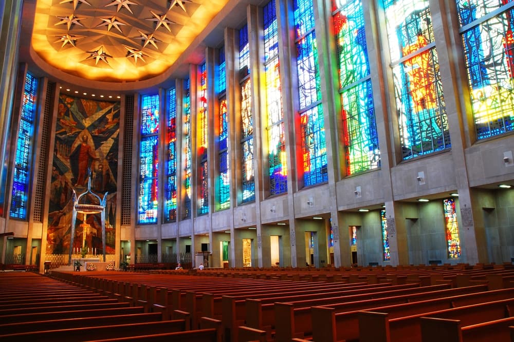 Beautiful stained glass in a church - one of the best things to do in Hartford CT