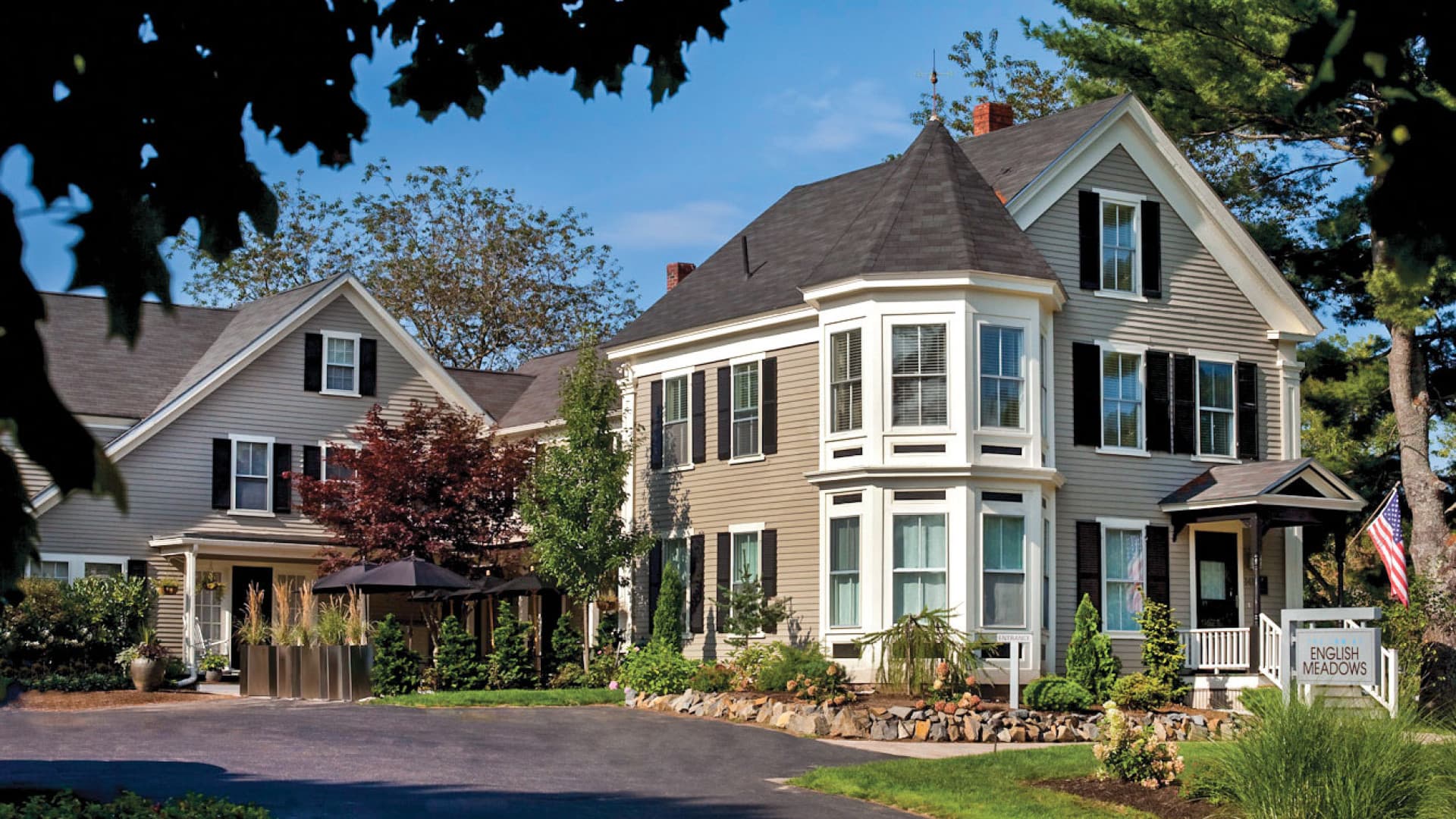 The Inn at English Meadows is a coastal property in Kennebunkport, Maine.