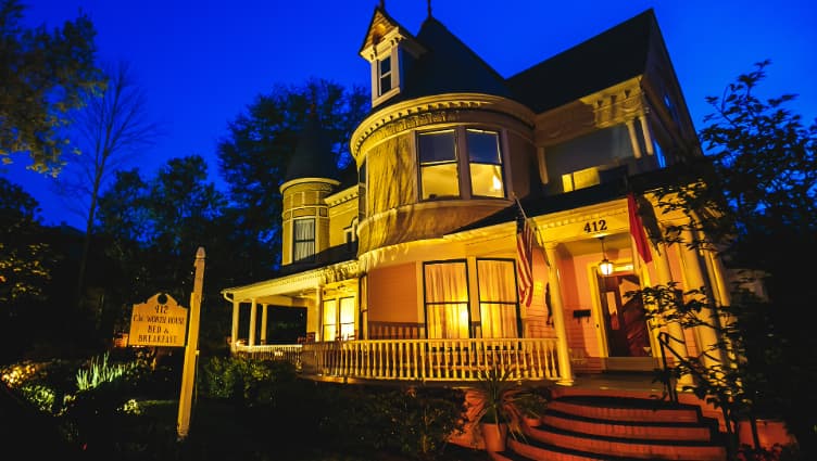 Exterior front view of CW Worth House
