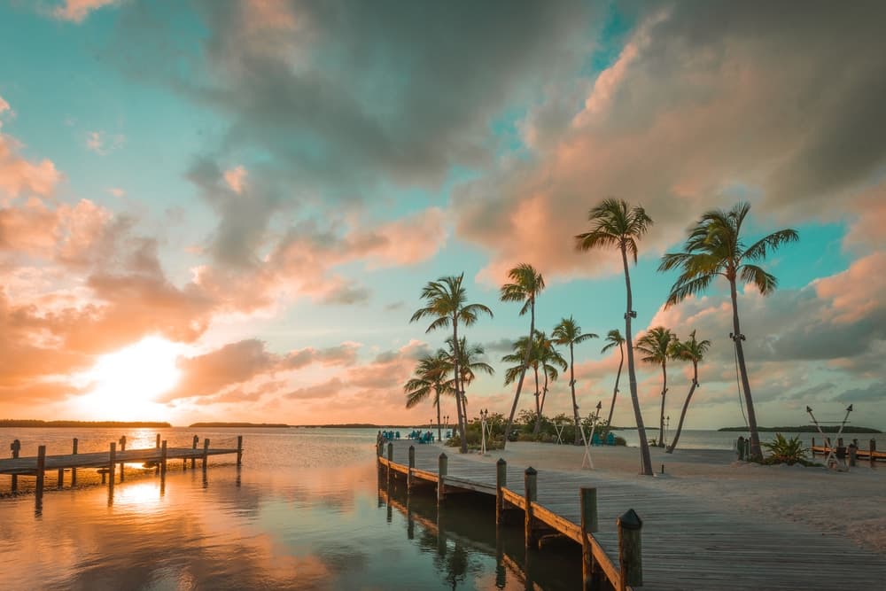 A beautiful Sunset near one of the best places to stay in the Florida Keys
