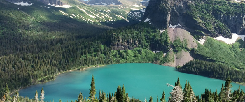 A turquoise lake in Glacier National Park