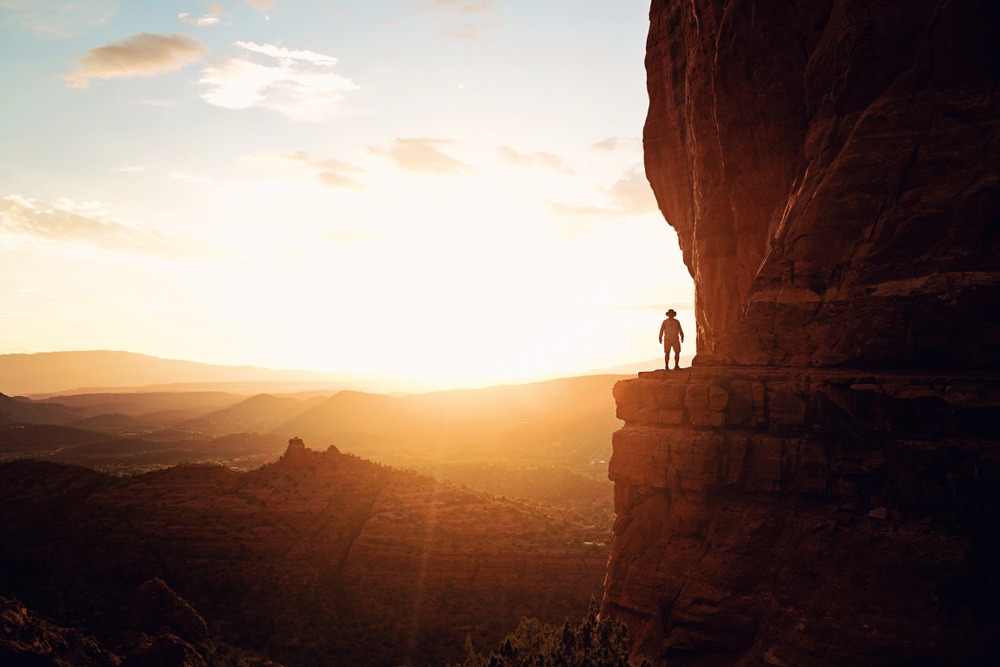 Enjoy sunset views over the red rocks while hiking in Sedona