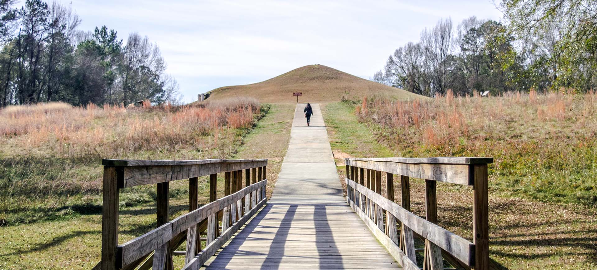 Walking path at the Ocmulgee Mounds National Historic Park