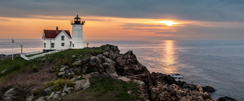 lighthouse on the coast of Maine