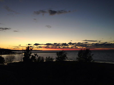 beautiful view of the sunset in petoskey mi