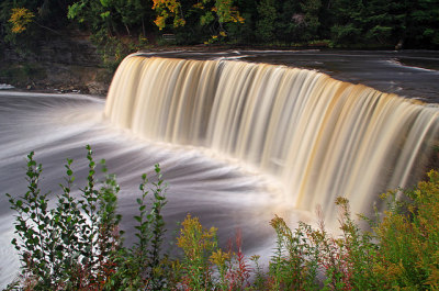 beautiful view of tahquamenon falls 