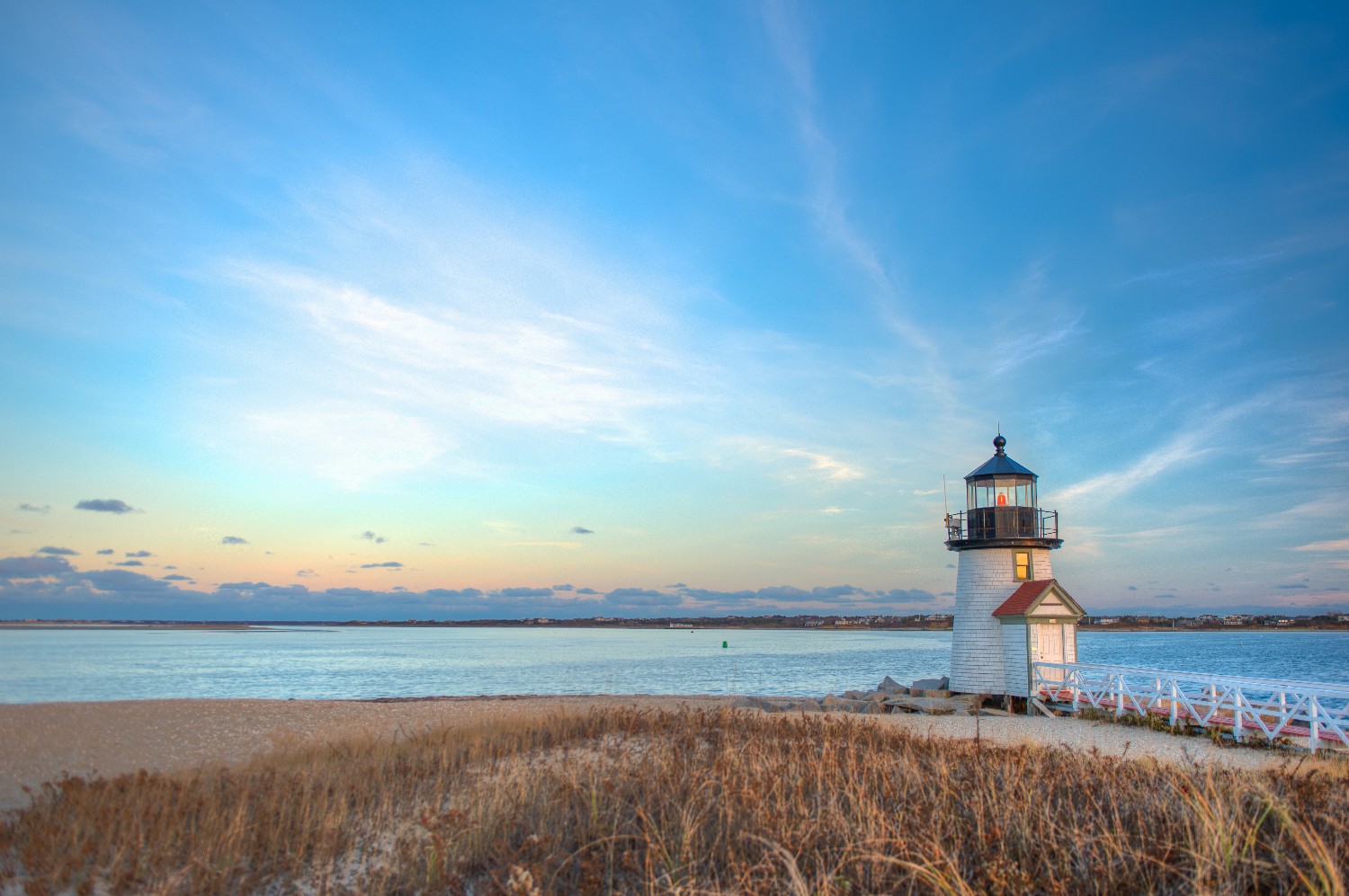nantucket lighthouse and view of the beach- wineries and beyond