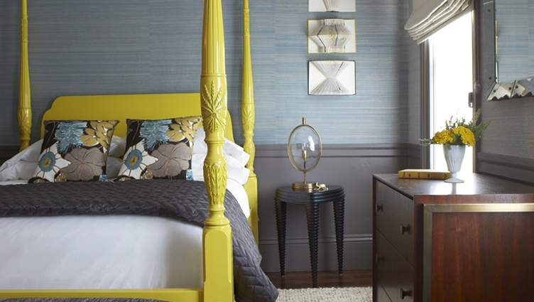 yellow bed