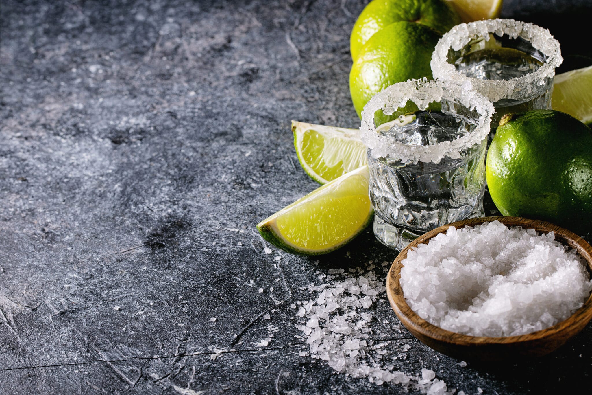 shot glass with lime