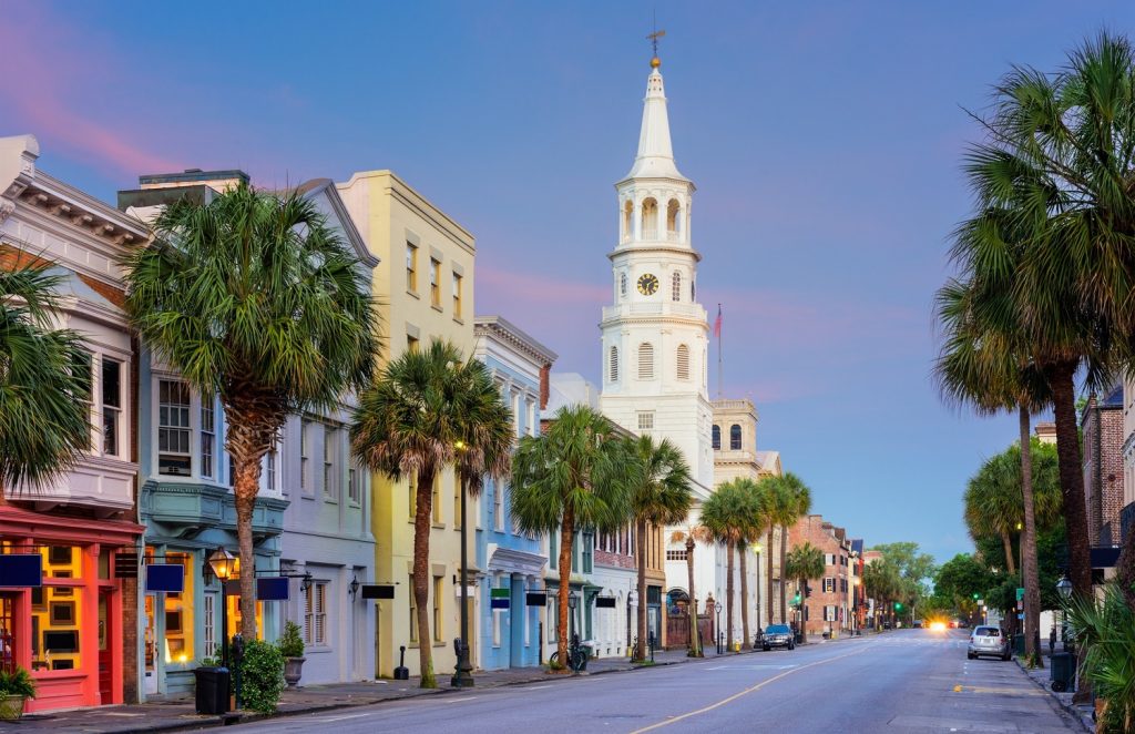 Charleston, South Carolina, USA in the French Quarter.