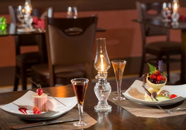 Culinary desserts on table