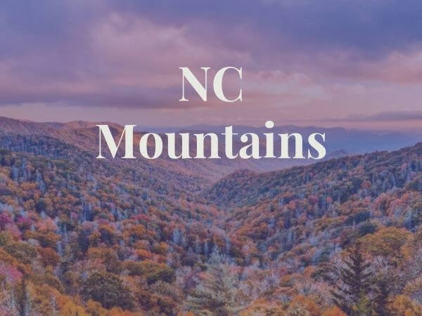 Overhead view of NC Mountains