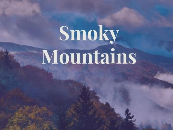 Overhead view of Smoky mountains