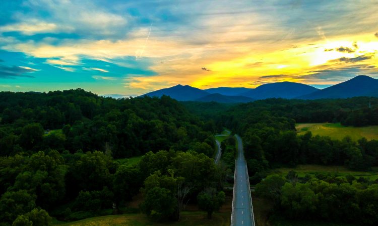 Sunset Over the Blue Ridge Parkway in Virginia 