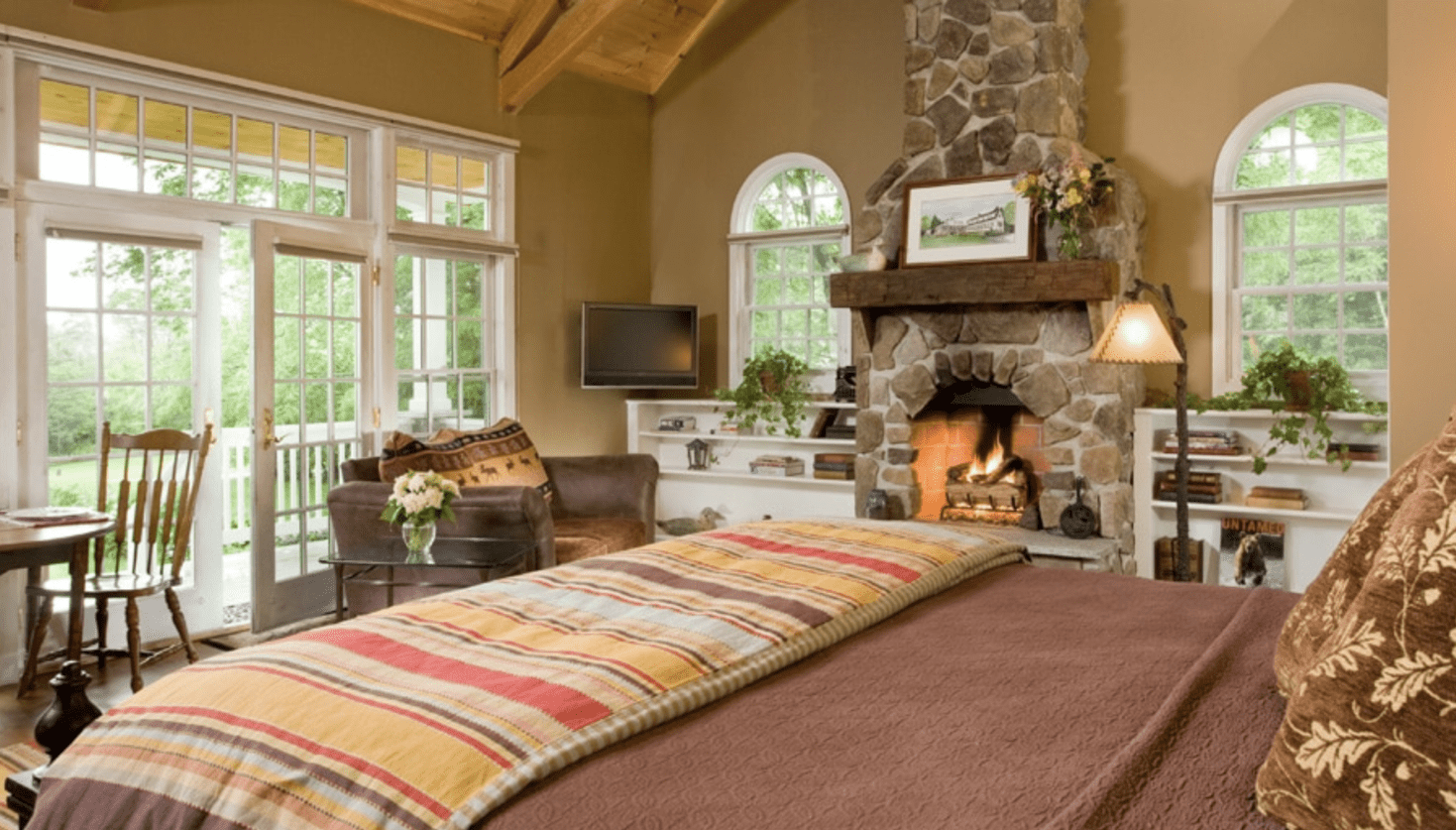Sugar Hill Dream Cottage Interior with Fireplace