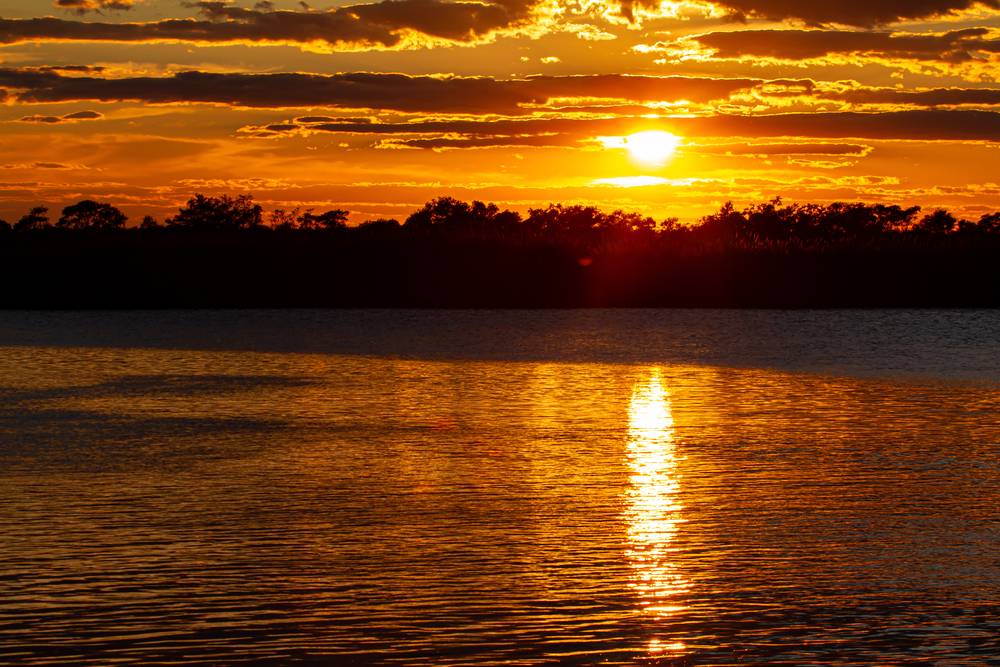 A beautiful sunset at the Eastern Neck Wildlife Refuge on the Eastern Shore of Maryland