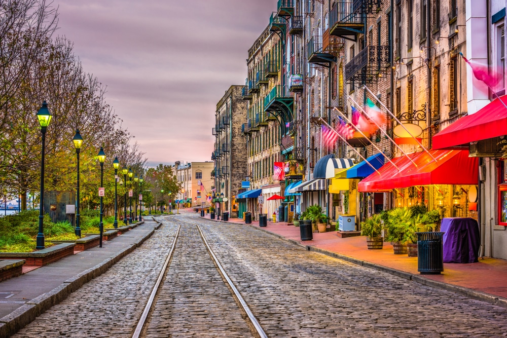 Bars and restaurants in downtown Savannah - near all of the top places to stay in Savannah