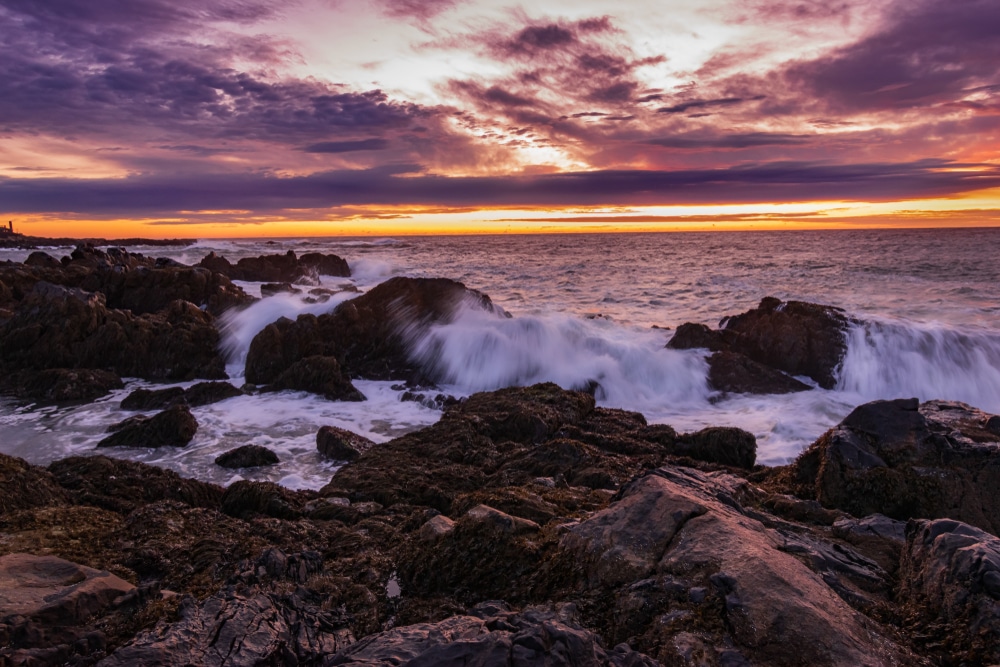 Take in a sunrise on the coast, one of the best things to do in Kennebunkport Maine
