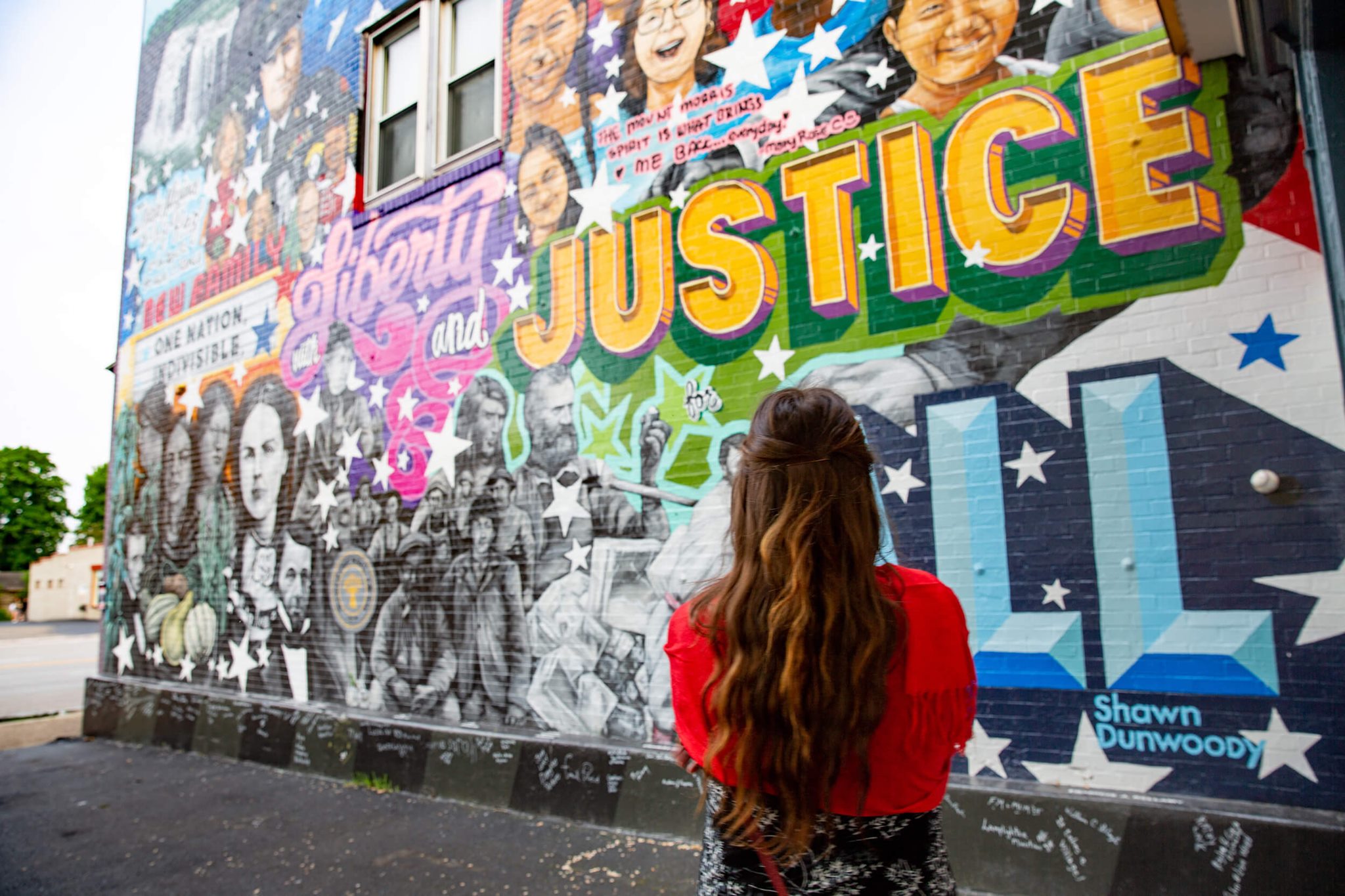 Brick inn mural