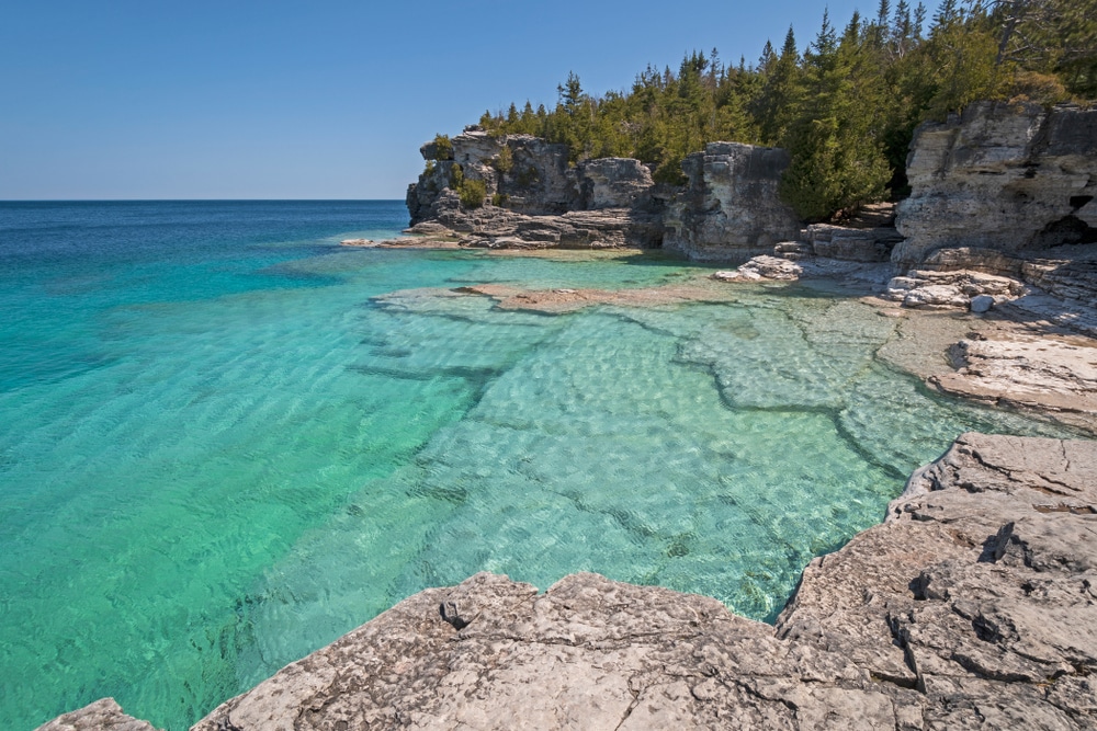 Magnificent view of the waters of Lake Huron at the best Lake Huron beaches