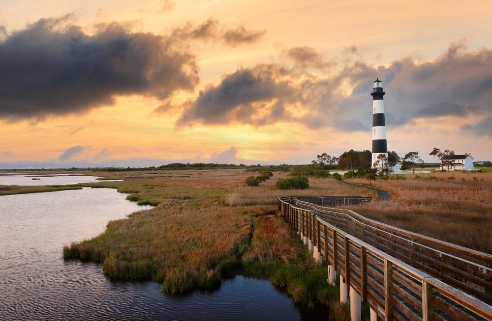 Visiting this lighthouse is one of the best things to do in Manteo, located on the charming Roanoke Island, NC in the Outer Banks