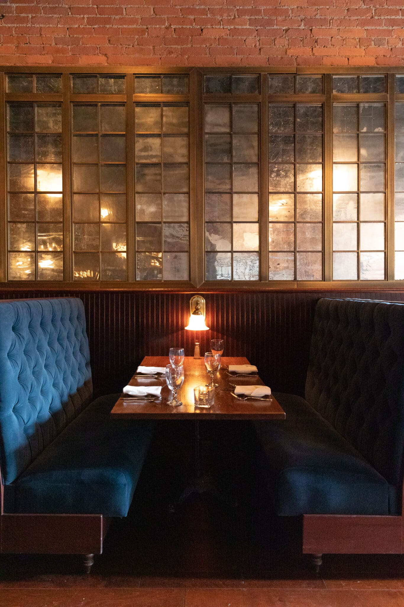 booth at restaurant