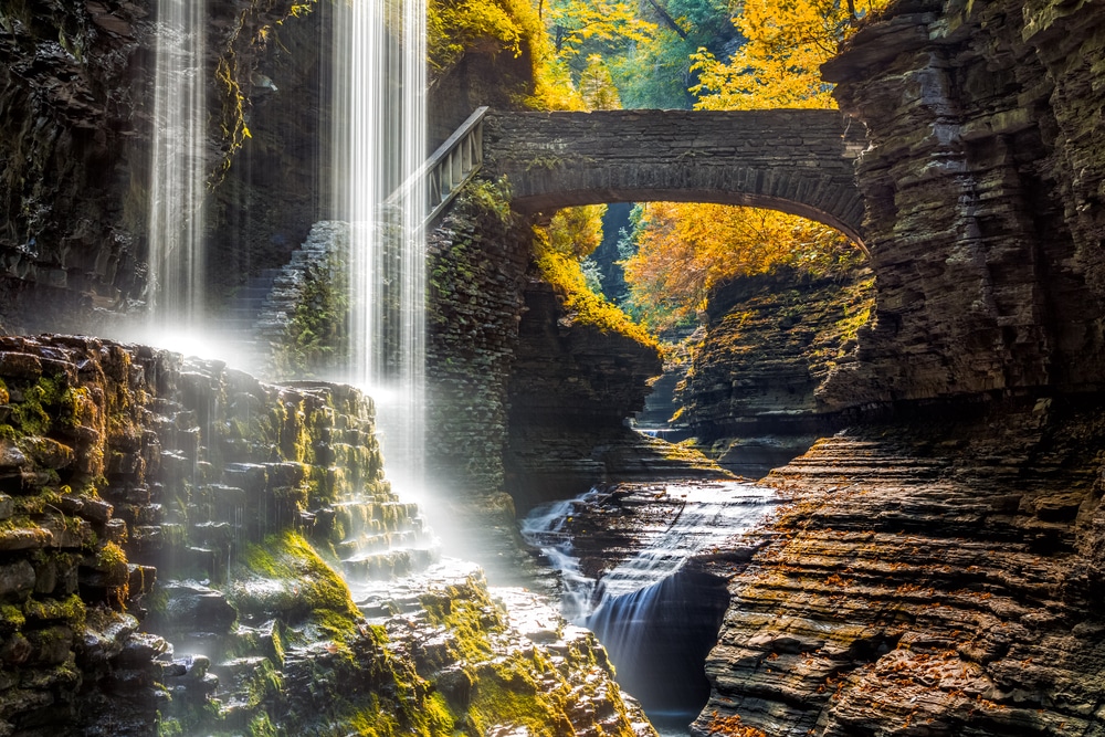 Watkins Glen State Park is home to some of the top Finger Lakes Waterfalls worth visiting this fall