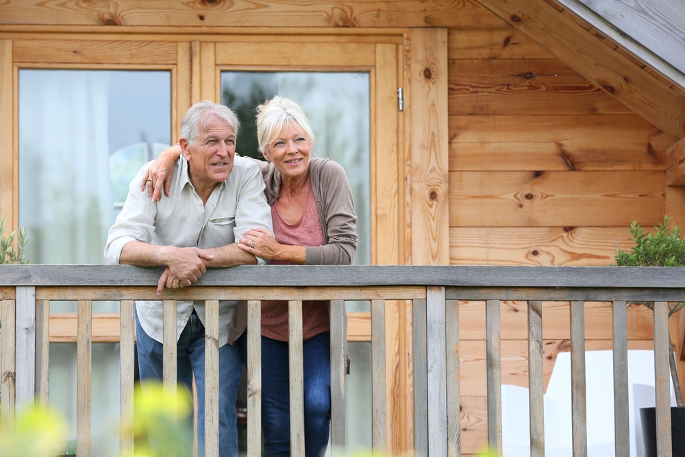 A senior couple enjoying romantic mountain getaways